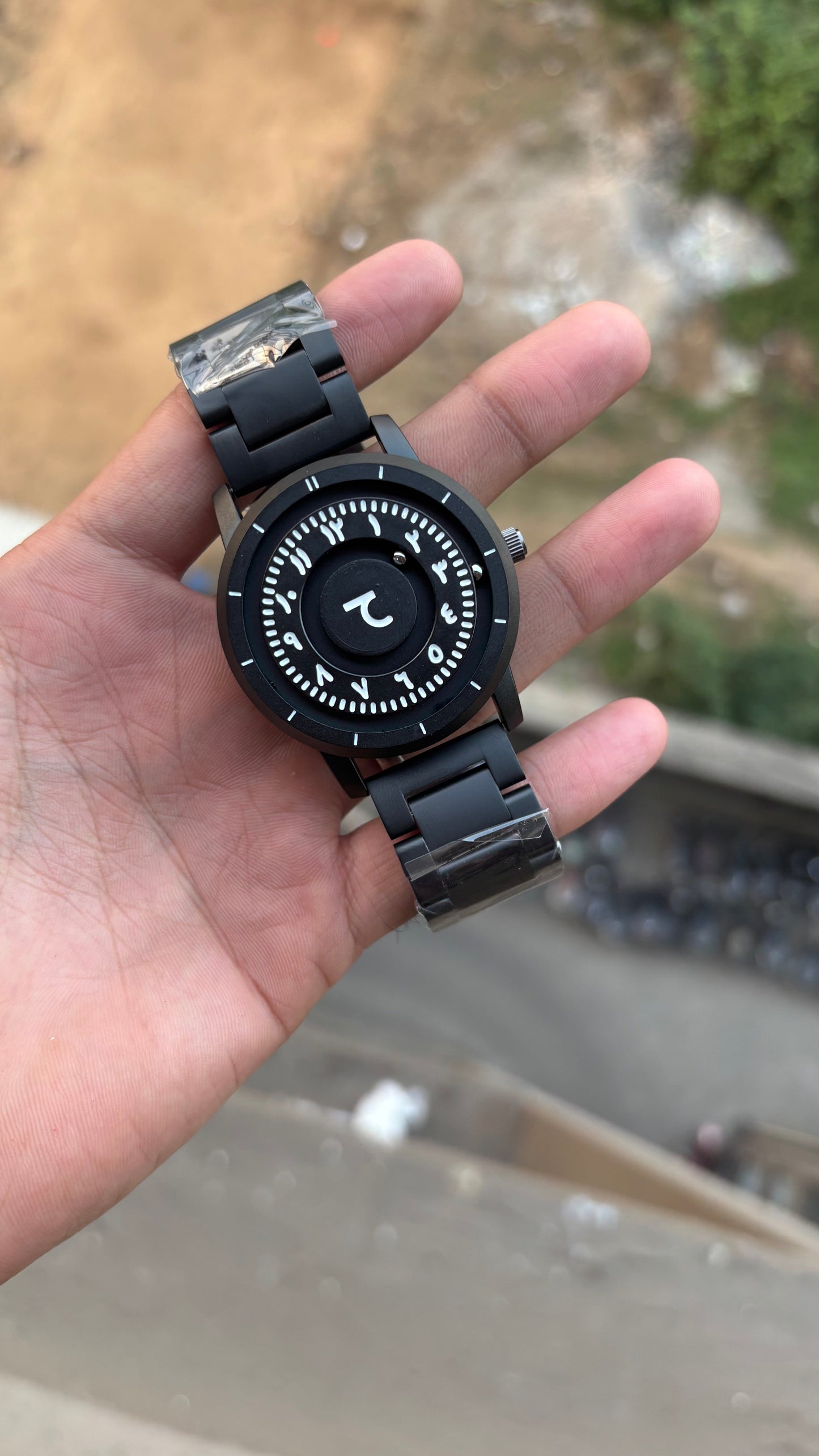 Sabr Black Arabic Dial Men's Watch