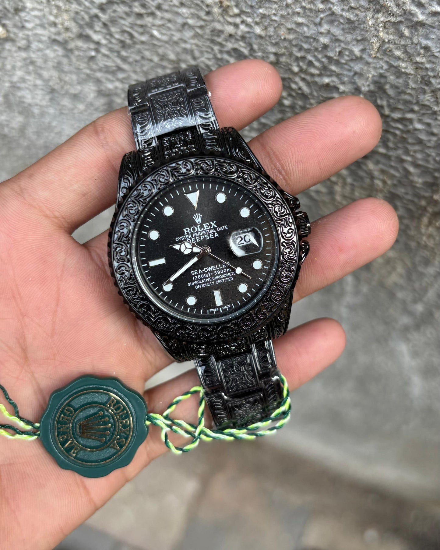 Rol.ex One of The Most Full Black Handmade Design Men's Watch