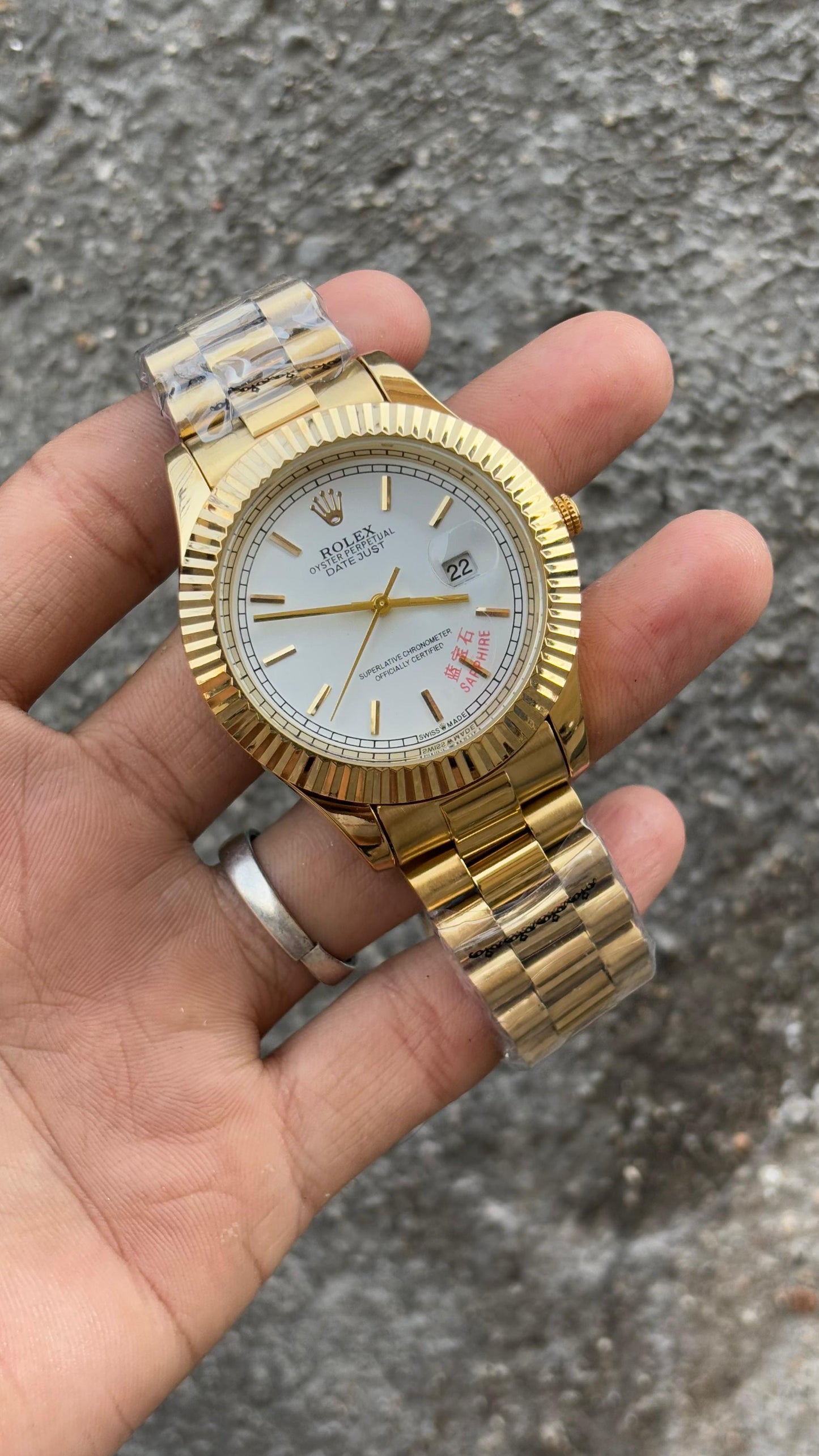 Ro.lex Datejust White Dial Analog Watch For Men's
