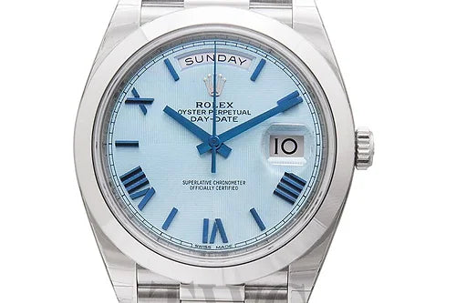 Rolex Automatic Day-Date Oyster Sky Blue Dial Mens Watch