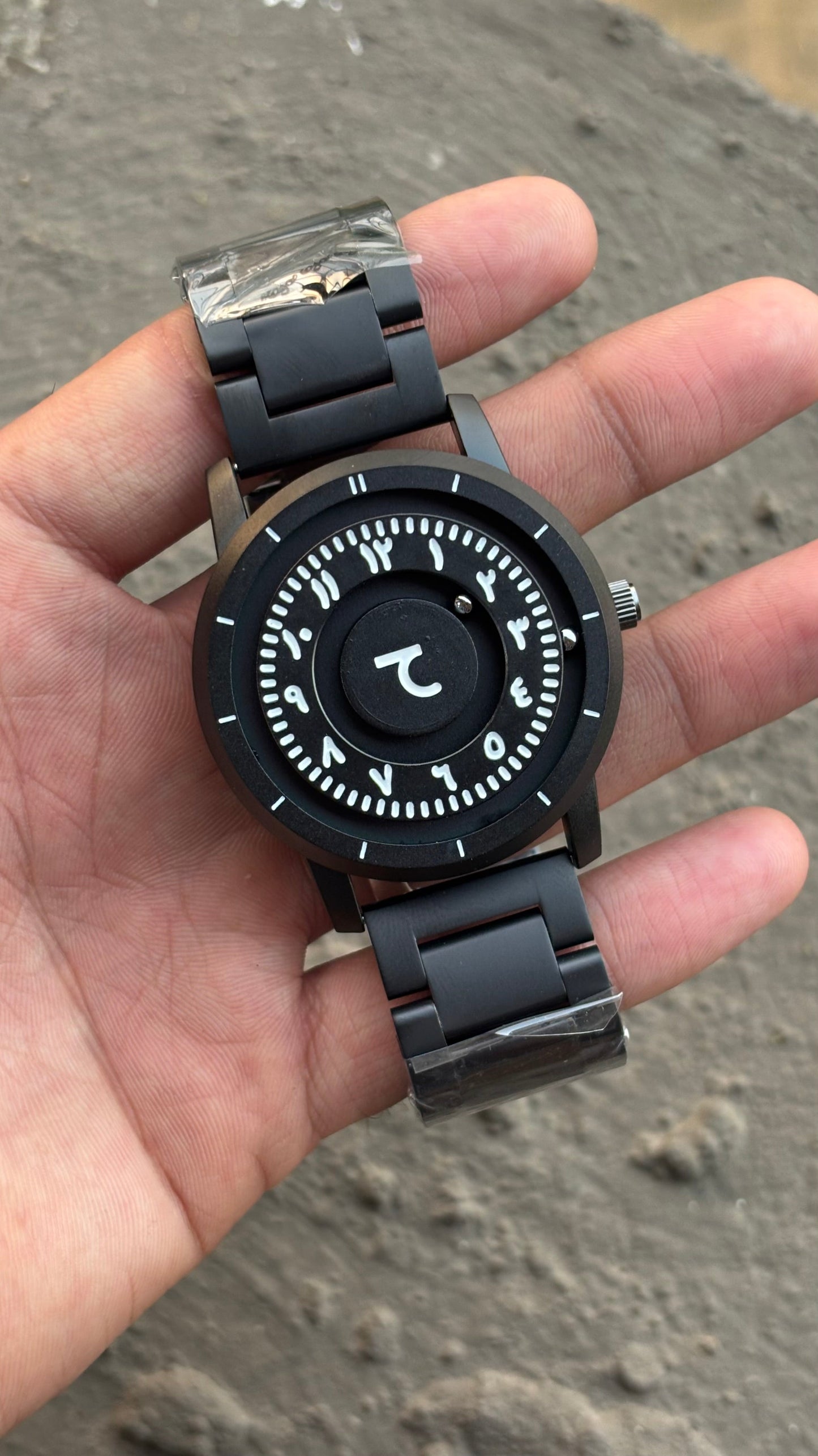 Sabr Black Arabic Dial Men's Watch