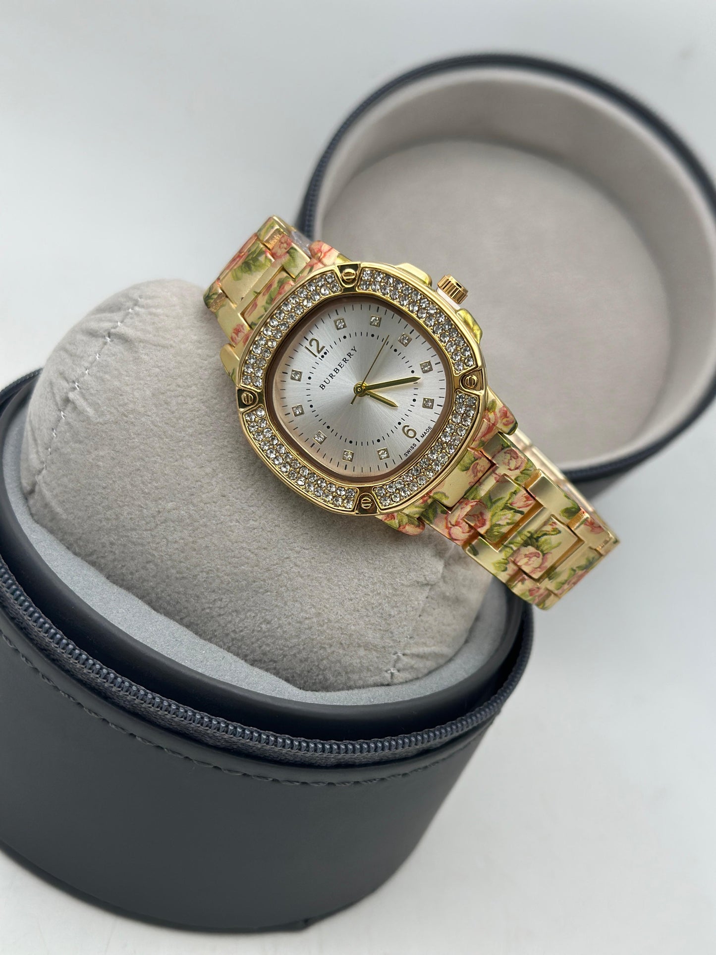 Burberry Rosegold Flower Designer Women's Watch