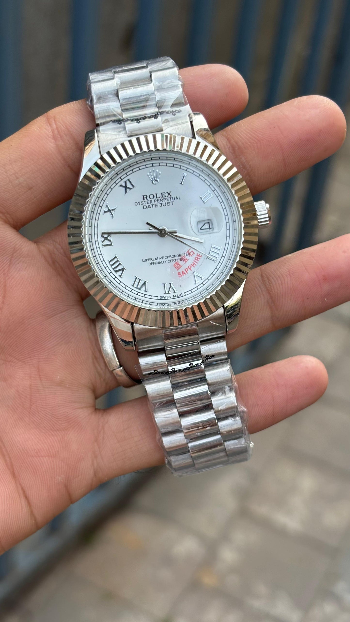 Ro.lex Datejust White Dial Roman Number Analog Men's Watch