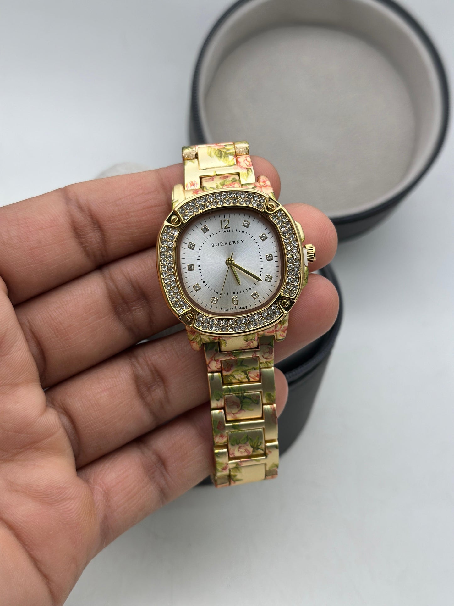 Burberry Rosegold Flower Designer Women's Watch