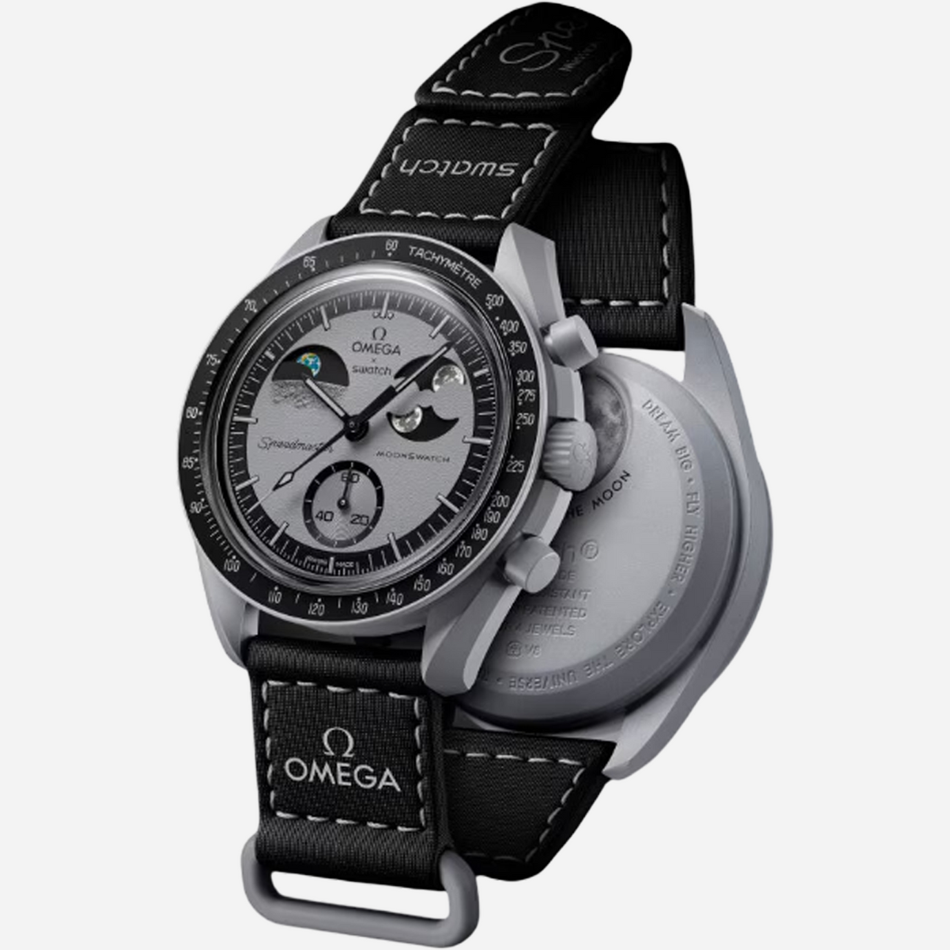 Omega X Swatch Bioceramic Moonswatch Mission To Earthphase Watch