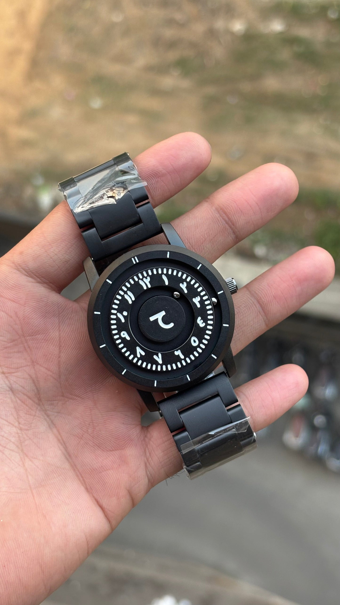 Sabr Black Arabic Dial Men's Watch