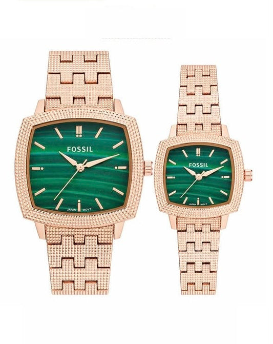 Fossil Nick Jonas Green Dial Couple Watch