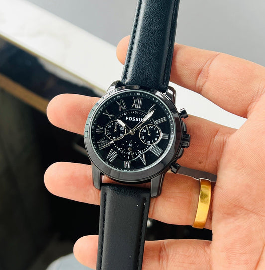 Fossil Black Dial All Chronograph Working Men's Watch