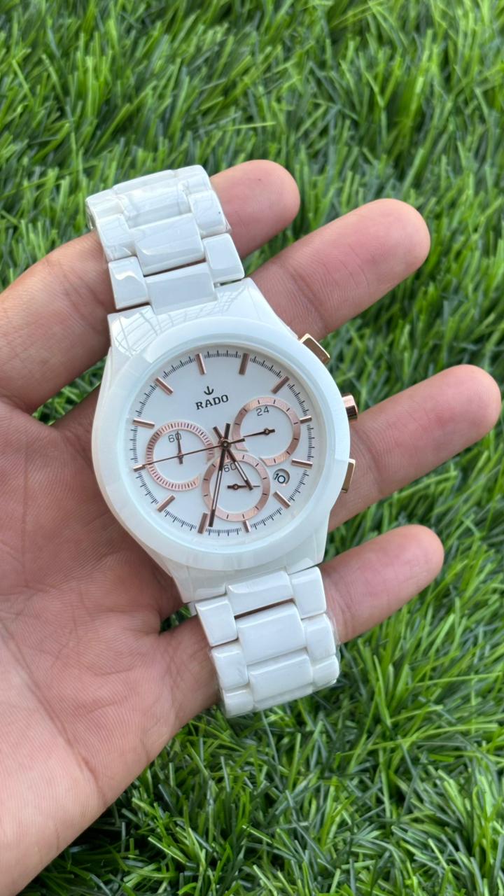 Rado HyperChrome Automatic White Dial Chronograph Men's Watch