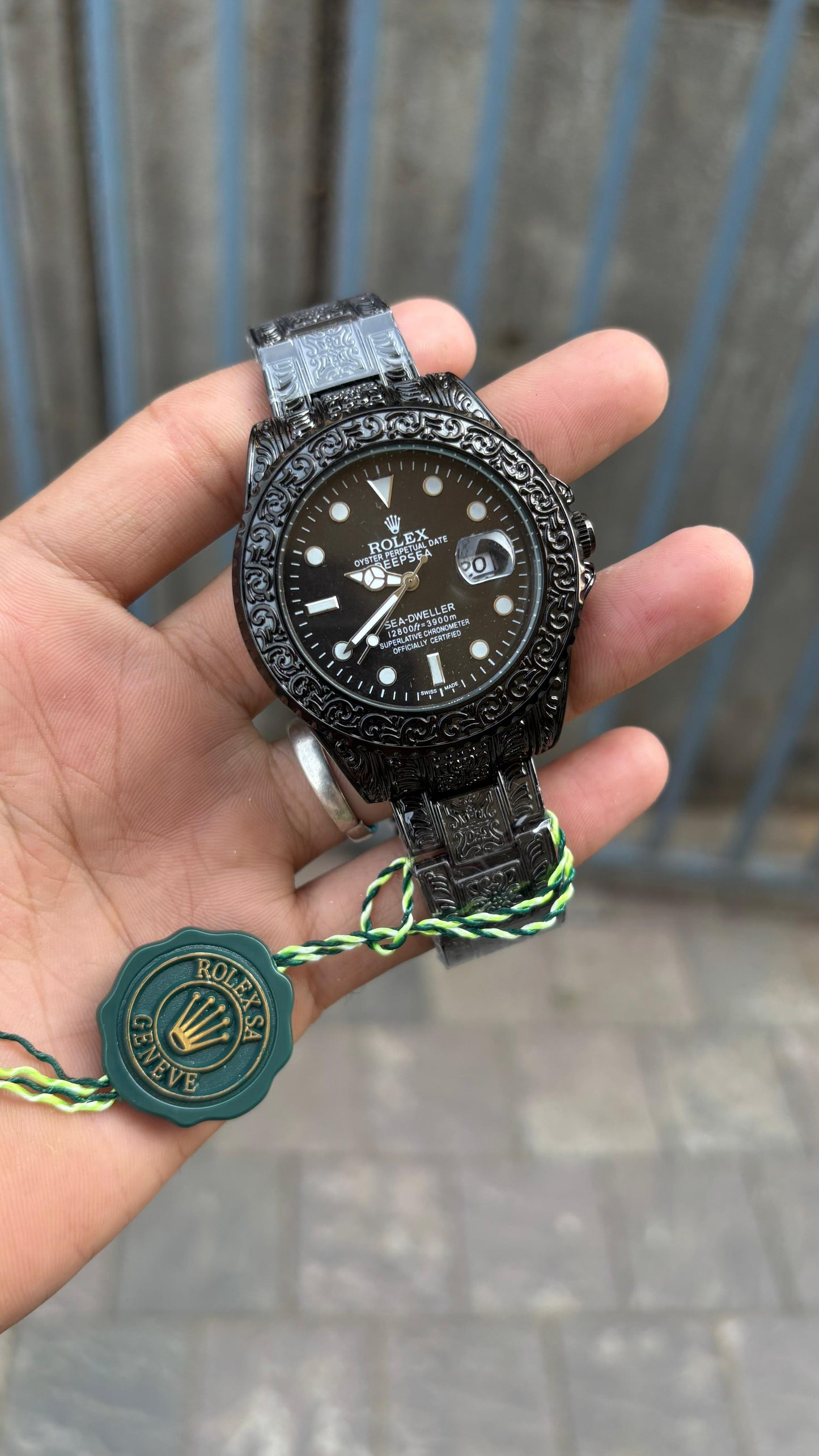 Rol.ex One of The Most Full Black Handmade Design Men's Watch