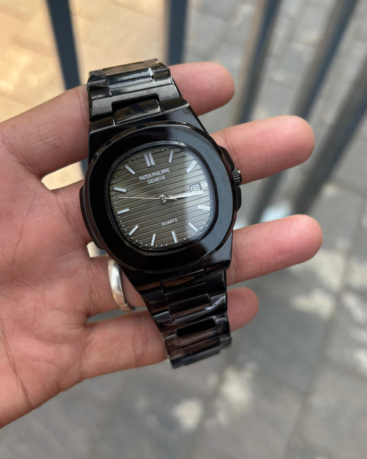 Patek Philippe Green Dial Metal Belt Men's Watch