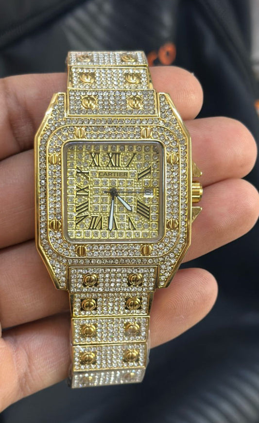 Cartier Gold Diamond Men's Watch