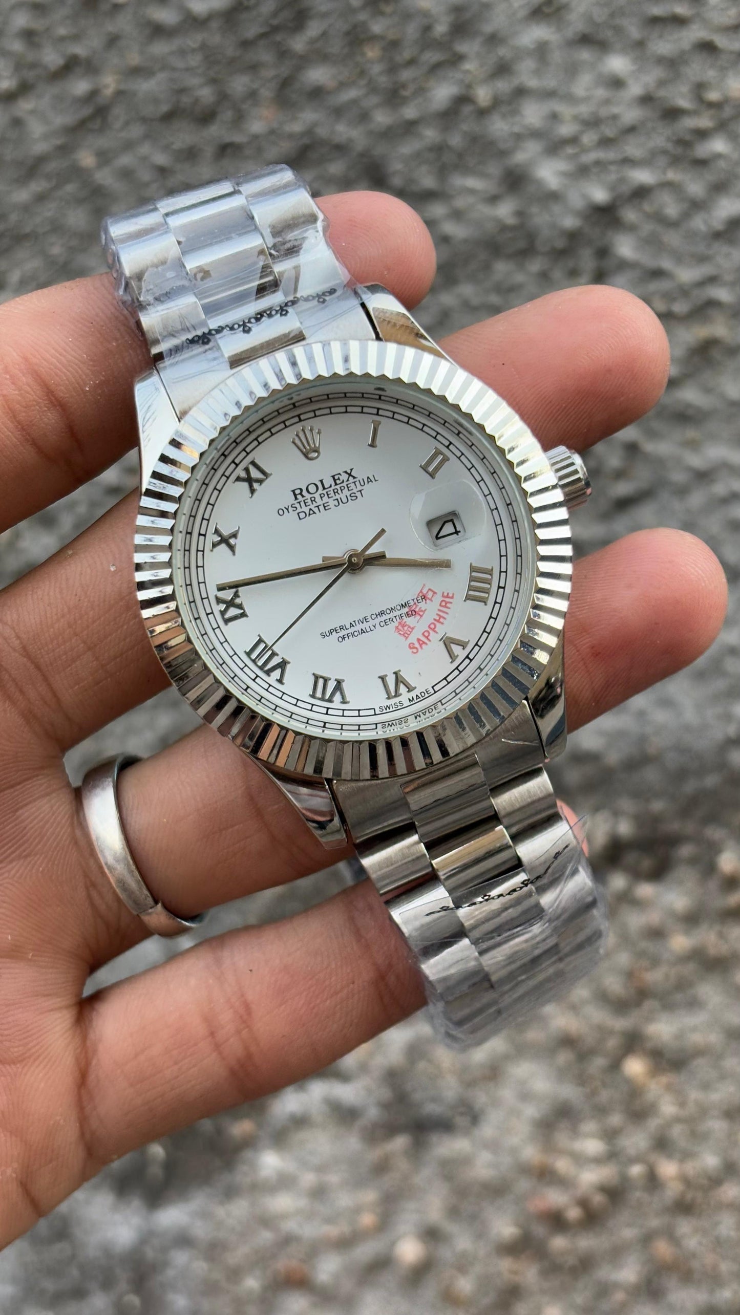 Ro.lex Datejust White Dial Roman Number Analog Men's Watch