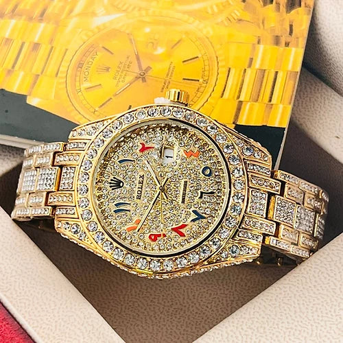 Rol.ex Mens Diamond Arabic Figure Mens Watch