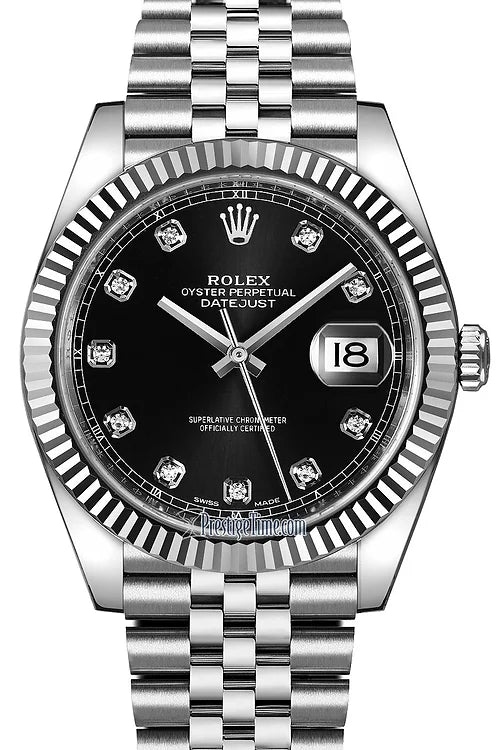 Rol.ex Day-Date Oyster Black Dial Men Watch