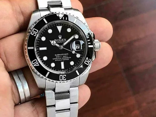 Rol.ex Automatic Black Bezel Men's Watch