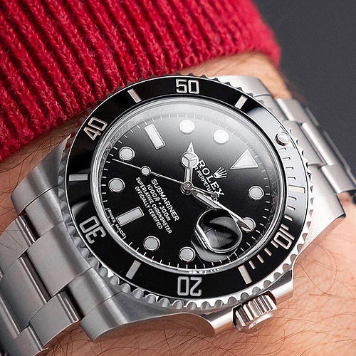 Rol.ex Automatic Silver Belt And Black Dial Analog Quartz Men's Watch