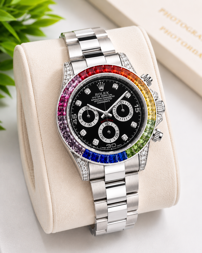 Rol.ex Automatic Chronograph Daytona Sliver Men's Watch