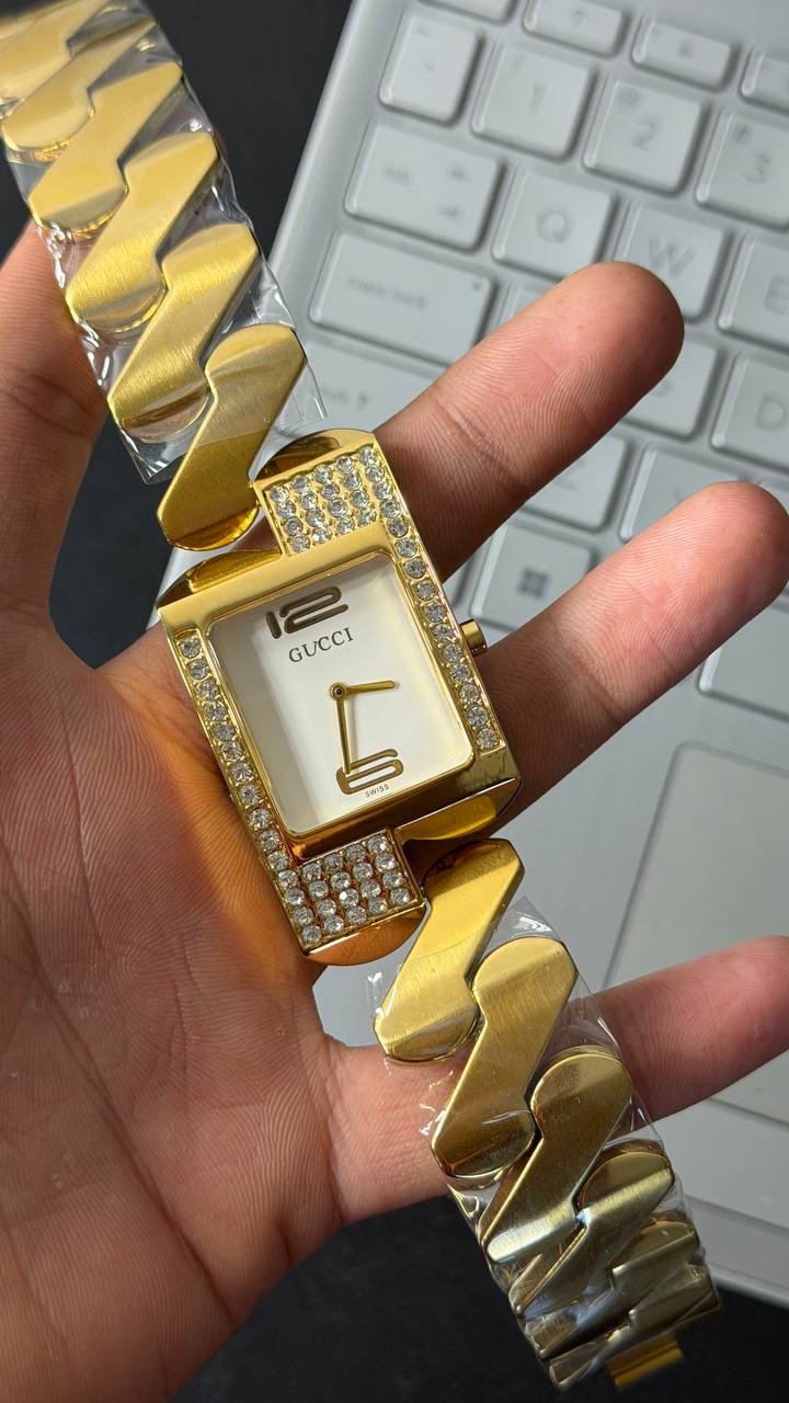 Gu"cc! Chemin Des Tourelles White Dial Watch For Men's