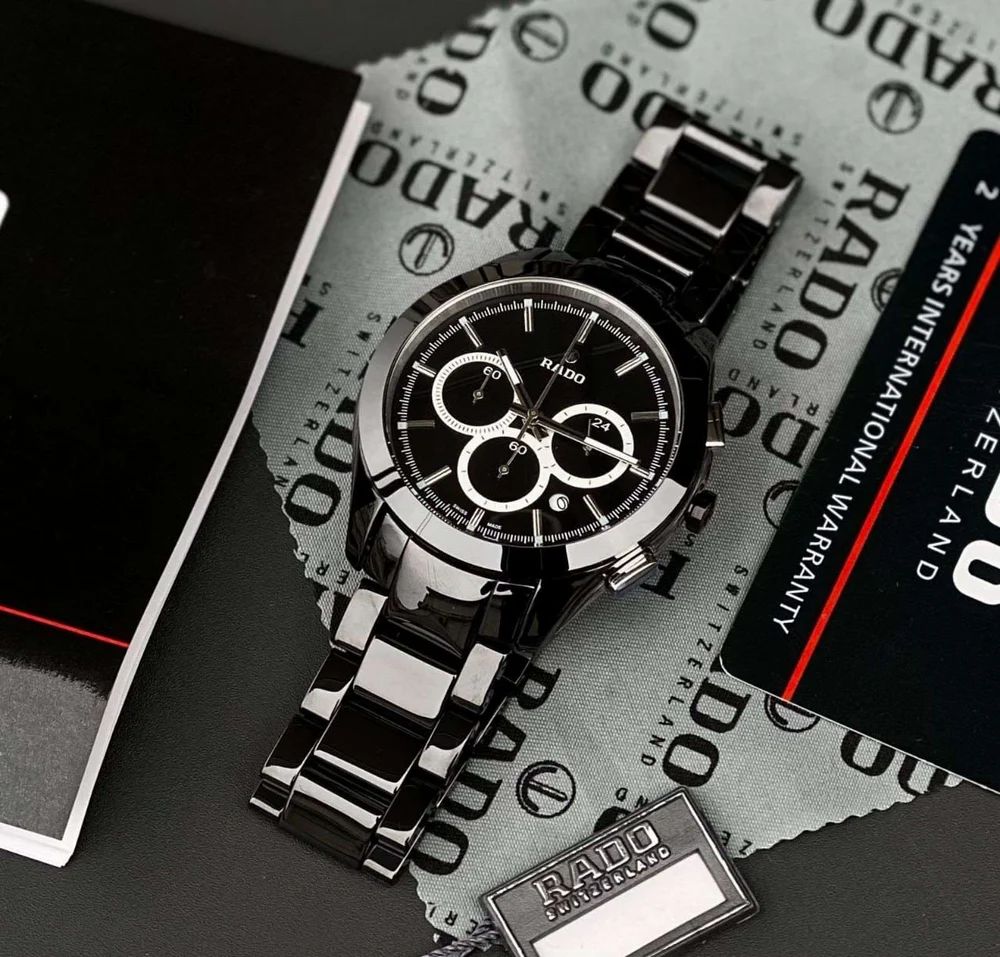 Rado HyperChrome Automatic Black And SIlver Dial Chronograph Men's Watch